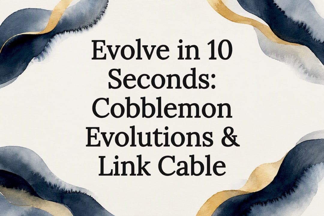 Evolve in 10 Seconds: Cobblemon Evolutions & Link Cable